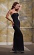 MNM Couture N0569 Bolero Sleeves Back Slit Strapless Dress