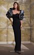 MNM Couture N0569 Bolero Sleeves Back Slit Strapless Dress