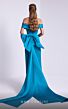 MNM Couture N0589 Bow Train Off The Shoulder Dress