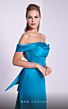 MNM Couture N0589 Bow Train Off The Shoulder Dress