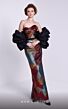 MNM Couture N0590 Bolero Sleeve Strapless Geometric Dress