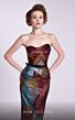 MNM Couture N0590 Bolero Sleeve Strapless Geometric Dress