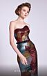 MNM Couture N0590 Bolero Sleeve Strapless Geometric Dress