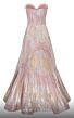 MNM Couture N0591 Corset Top Strapless Geometric Dress