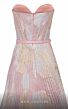 MNM Couture N0591 Corset Top Strapless Geometric Dress