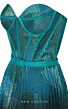 MNM Couture N0591 Corset Top Strapless Geometric Dress