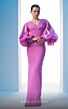MNM Couture N0606 Bishop Sleeve Embellished Cuffs Dress