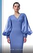MNM Couture N0606 Bishop Sleeve Embellished Cuffs Dress