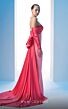 MNM Couture N0609 Detached Sleeves Panel Train Strapless Dress