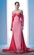 MNM Couture N0609 Detached Sleeves Panel Train Strapless Dress