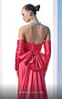 MNM Couture N0609 Detached Sleeves Panel Train Strapless Dress