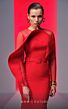 MNM Couture N0613 Illusion Neckline Long Sleeve Dress