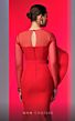 MNM Couture N0613 Illusion Neckline Long Sleeve Dress