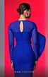 MNM Couture N0613 Illusion Neckline Long Sleeve Dress