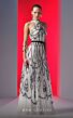 MNM Couture N0614 Cross-Halter Neckline Pleated Print Dress