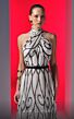 MNM Couture N0614 Cross-Halter Neckline Pleated Print Dress