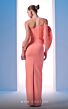 MNM Couture N0618 One Sleeve Back Slit Dress