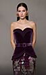 MNM Couture N0620 Lace Skirt Peplum Top Strapless Dress