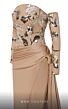 MNM Couture N0621 Side Tail Sequin Top Off The Shoulder Dress