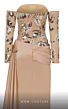 MNM Couture N0621 Side Tail Sequin Top Off The Shoulder Dress