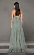 MNM Couture N0625 Watteau Train Embroidered Skirt Strapless Dress