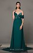 MNM Couture N0627 Panel Train Off The Shoulder Dress
