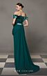 MNM Couture N0628 Draped Skirt Velvet Top Off The Shoulder Dress