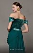 MNM Couture N0628 Draped Skirt Velvet Top Off The Shoulder Dress