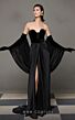 MNM Couture N0634 Detached Sleeves High Slit Strapless Dress