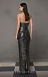 MNM Couture N0635 Detachable Cape Train Strapless Sequin Dress