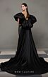 MNM Couture N0635 Detachable Cape Train Strapless Sequin Dress