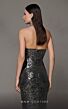 MNM Couture N0635 Detachable Cape Train Strapless Sequin Dress