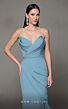 MNM Couture N0637 Draped Skirt Pleated Top Strapless Dress