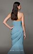 MNM Couture N0637 Draped Skirt Pleated Top Strapless Dress