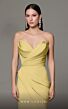 MNM Couture N0637 Draped Skirt Pleated Top Strapless Dress
