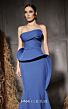 MNM Couture N0640 Asymmetric Peplum Strapless Mermaid Dress
