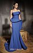 MNM Couture N0640 Asymmetric Peplum Strapless Mermaid Dress