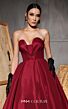 MNM Couture N0642 Sweetheart Neck Pleated Midriff Dress