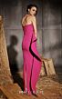 MNM Couture N0647 Asymmetric Peplum Strapless Back Slit Dress