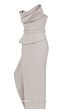 MNM Couture N0647 Asymmetric Peplum Strapless Back Slit Dress