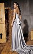 MNM Couture N0648 Overskirt Strapless Peplum Dress
