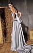 MNM Couture N0648 Overskirt Strapless Peplum Dress