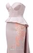 MNM Couture N0648 Overskirt Strapless Peplum Dress
