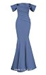 MNM Couture N0651 Off-The-Shoulder Pleated Mermaid Dress