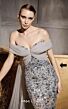 MNM Couture N0652 Back Streamer Off-The-Shoulder Beaded Dress