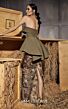 MNM Couture N0653 Strapless Pleated Peplum Buckle Belt Dress