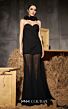 MNM Couture N0655 Sweetheart Neck Rosette Streamer Ruched Dress