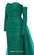 MNM Couture N0656 Removable Sleeve Ruched Lace Dress