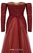 MNM Couture N0656 Removable Sleeve Ruched Lace Dress