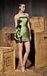 MNM Couture N0658 Ruffle Side Strapless Ruched Dress
